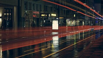 Bild: Straße bei Nacht