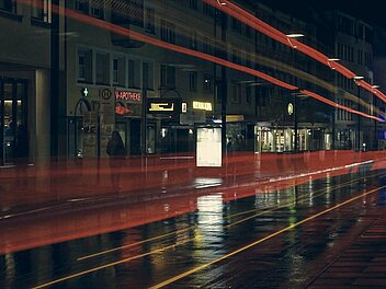 Bild: Straße bei Nacht
