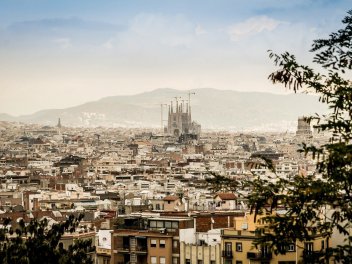 Blick Spanische Großstadt