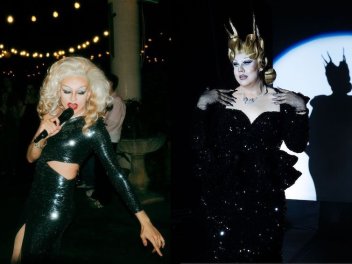 Portr&auml;taufnahmen der Drag-Queens Olivia Lavanda und Veronica Mont-Royal