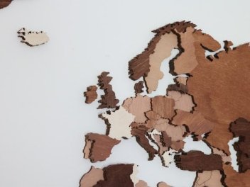 Karte von Europa aus Holz